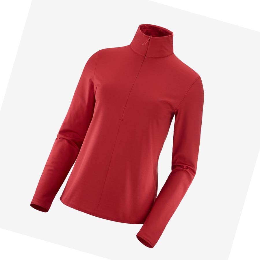 Sudadera Con Capucha Salomon ESSENTIAL LIGHTWARM Mujer Rojos | MX 2523NWY